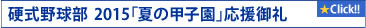 2015「夏の甲子園」応援御礼