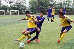 中国姉妹校とのサッカー交流試合の様子