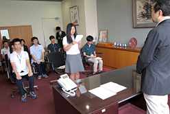 短期語学研修生修了式の様子