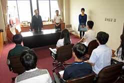 短期語学研修生修了式の様子