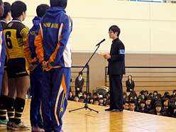 激励壮行会の様子